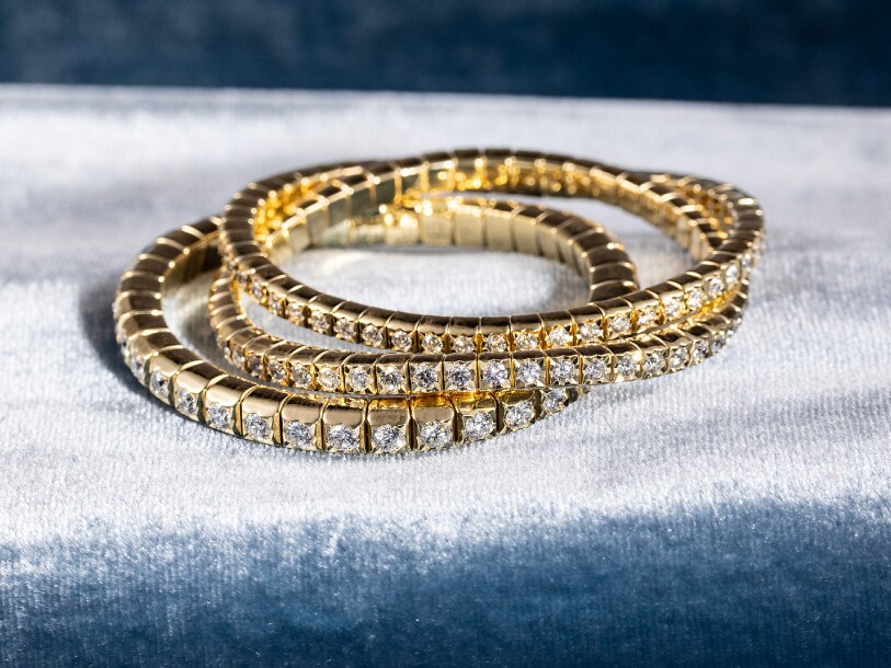 Sara Weinstock gold and diamond bracelets